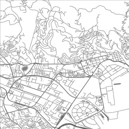 ROAD MAP OF BEJAÏA, ALGERIA BY MAPBAKES