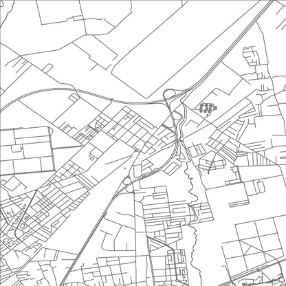 ROAD MAP OF BENI MERED, ALGERIA BY MAPBAKES