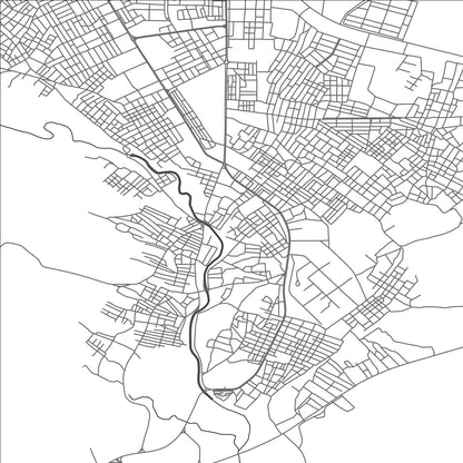 ROAD MAP OF BIR EL ATER, ALGERIA BY MAPBAKES