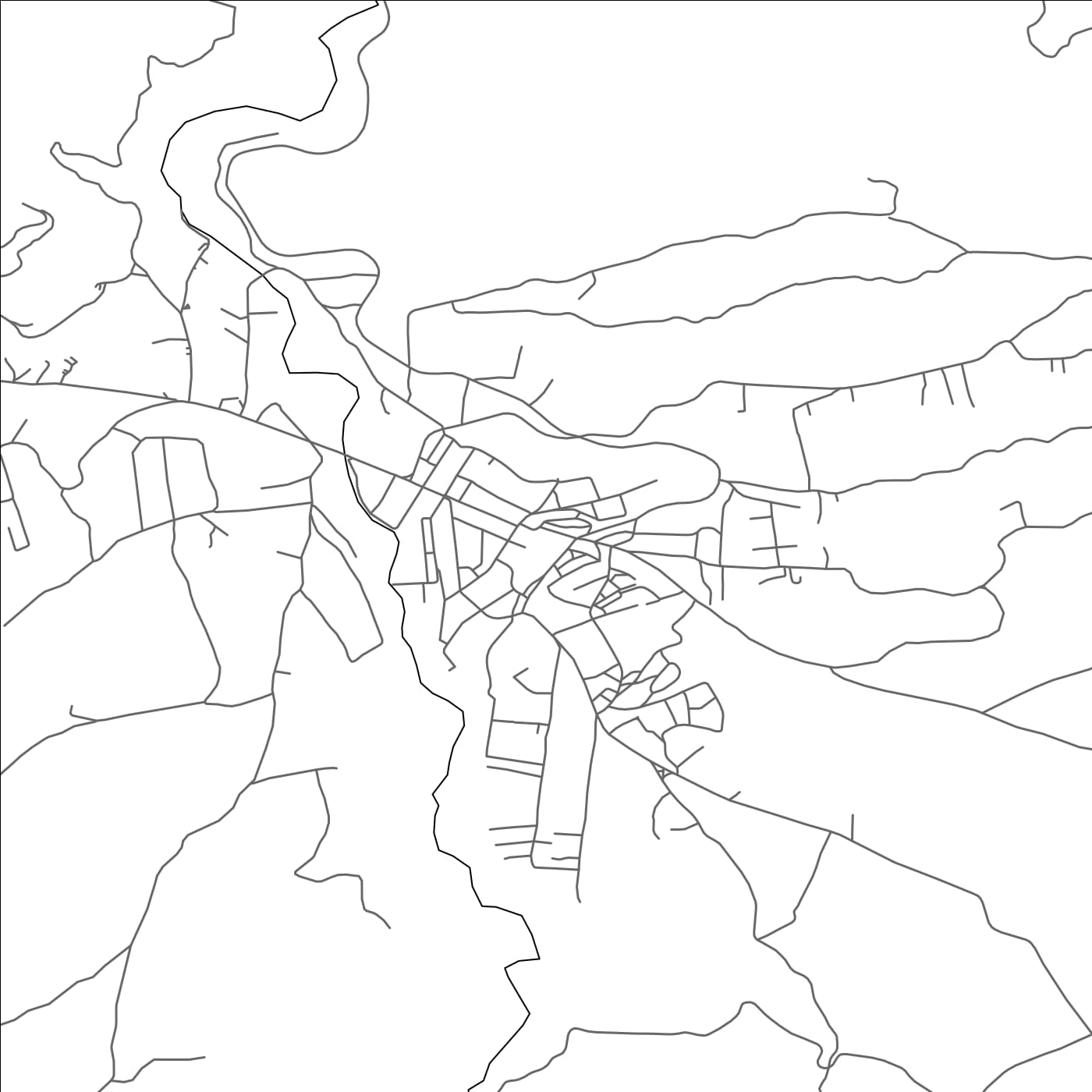 ROAD MAP OF BOGHNI, ALGERIA BY MAPBAKES