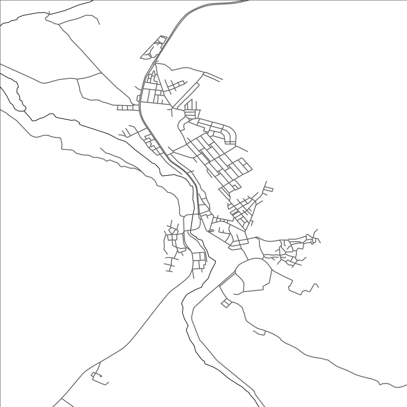 ROAD MAP OF BOU HANIFIA EL HAMAMAT, ALGERIA BY MAPBAKES