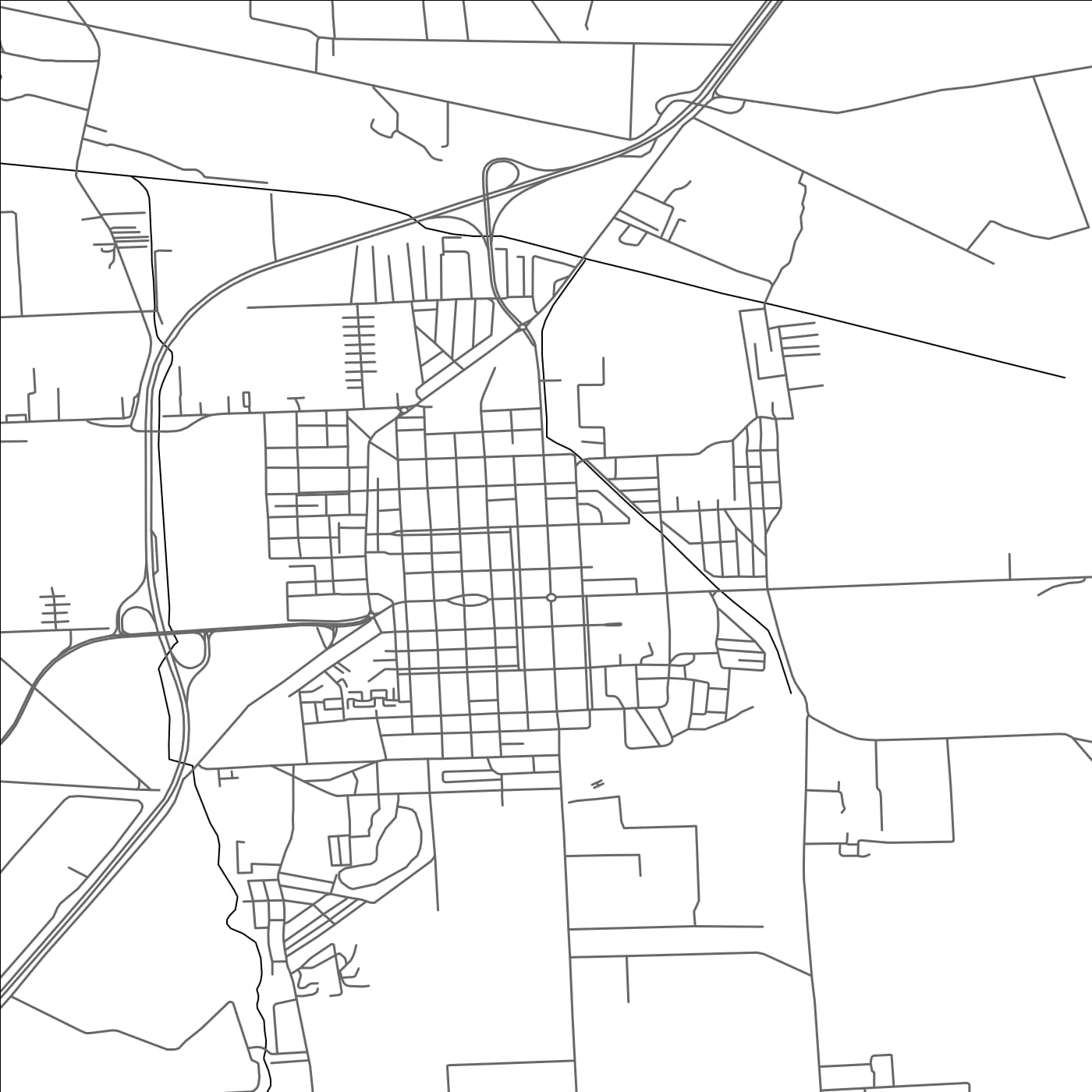 ROAD MAP OF BOUFARIK, ALGERIA BY MAPBAKES