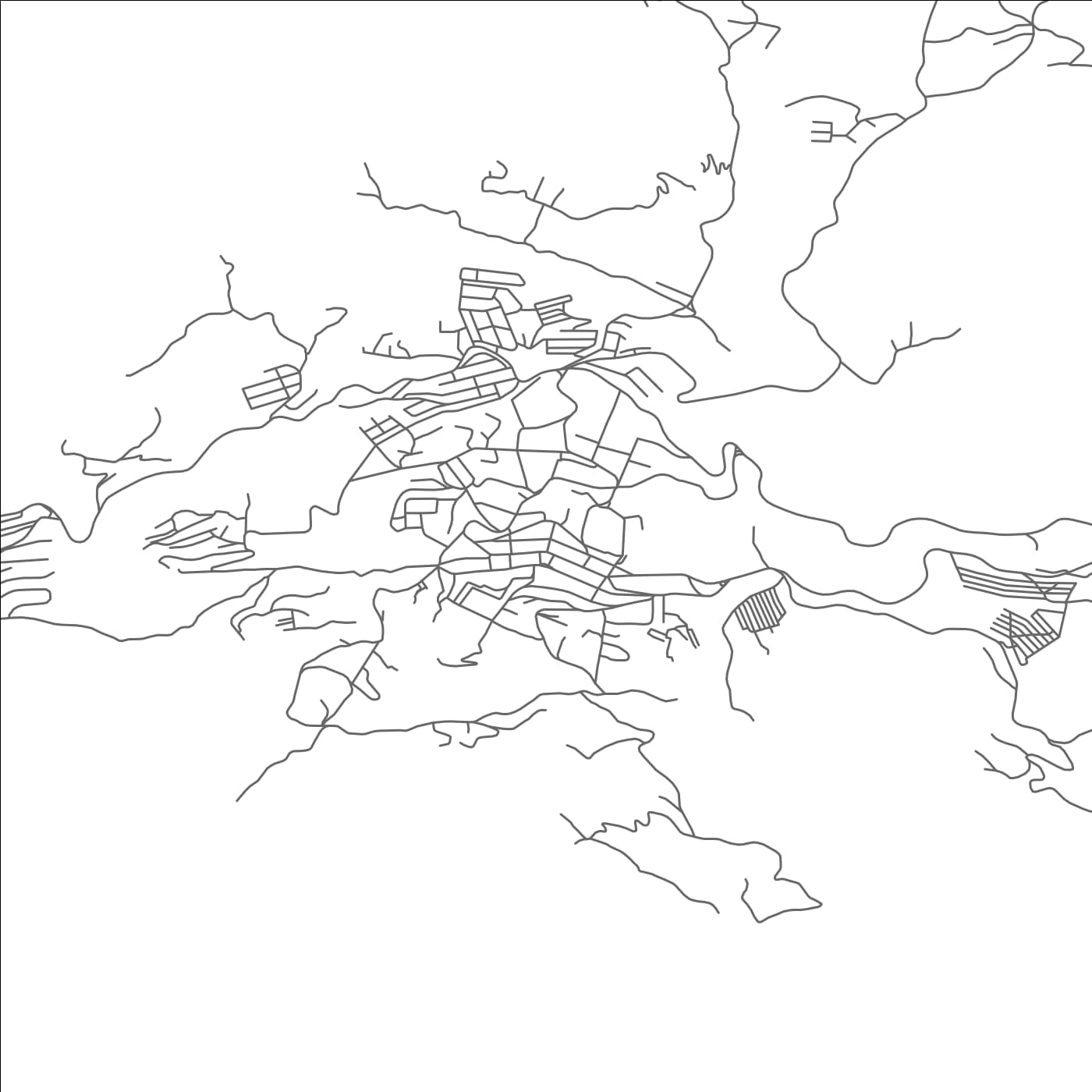 ROAD MAP OF BOUGAA, ALGERIA BY MAPBAKES