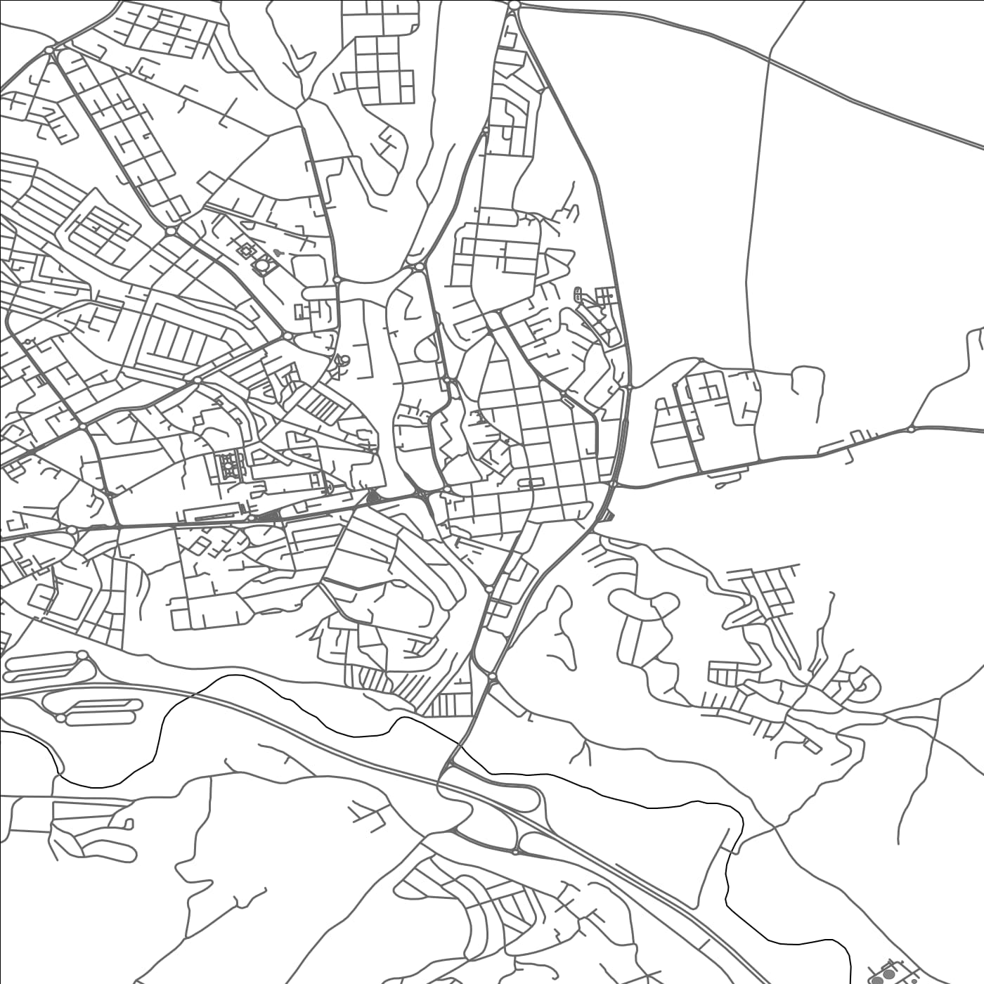 ROAD MAP OF BOUÏRA, ALGERIA BY MAPBAKES