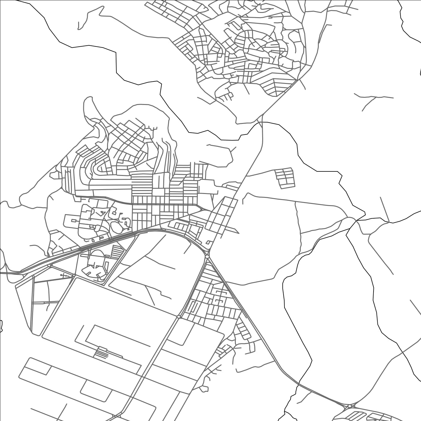 ROAD MAP OF CHETOUANE, ALGERIA BY MAPBAKES