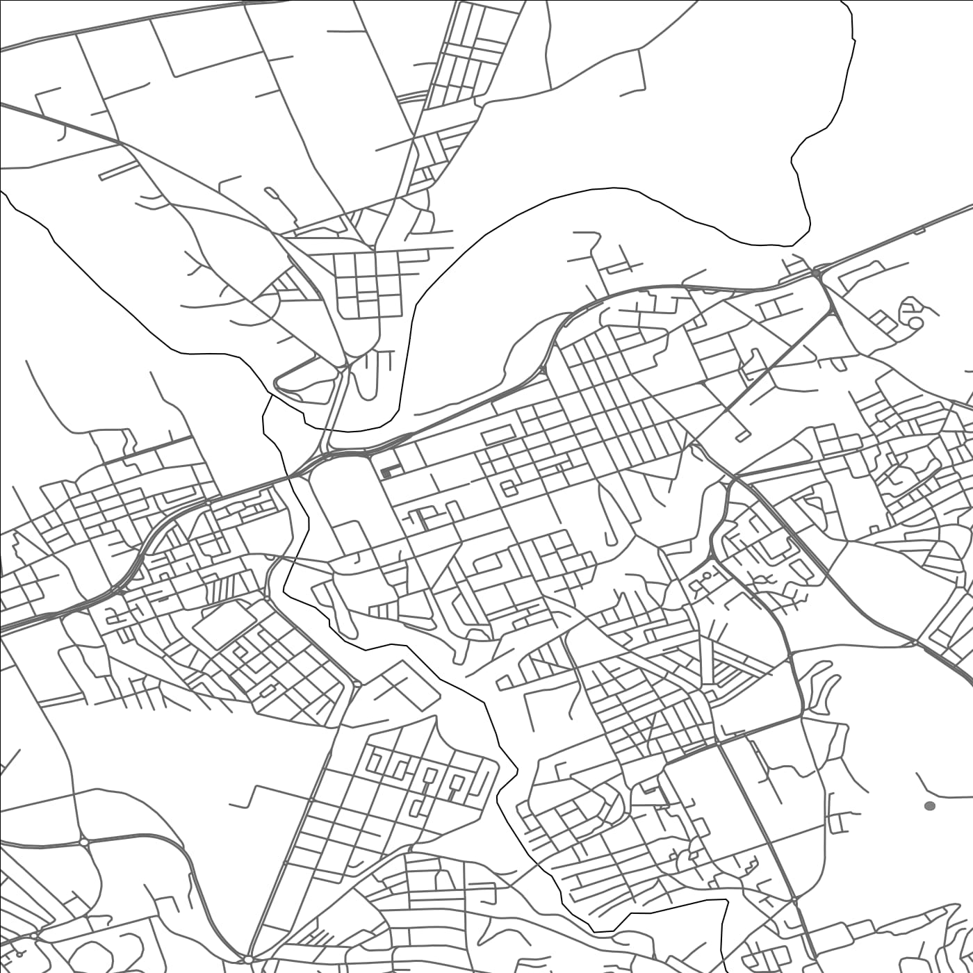 ROAD MAP OF CHLEF, ALGERIA BY MAPBAKES