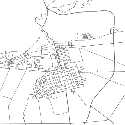 ROAD MAP OF EL ABADIA, ALGERIA BY MAPBAKES