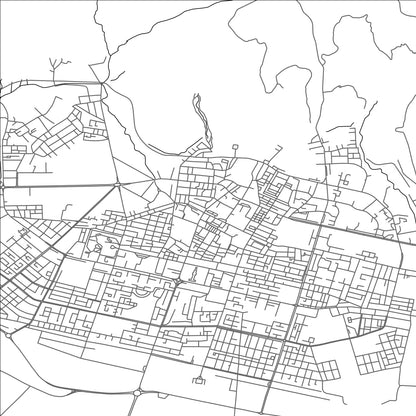 ROAD MAP OF EL MENIAA, ALGERIA BY MAPBAKES