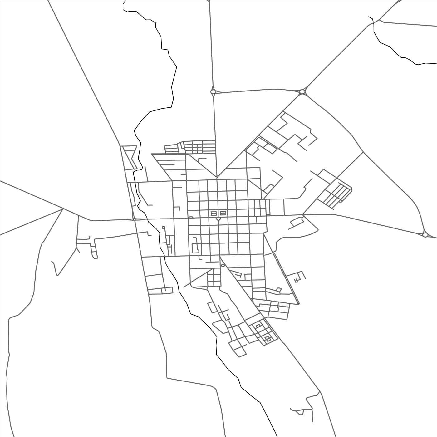 ROAD MAP OF HADJOUT, ALGERIA BY MAPBAKES