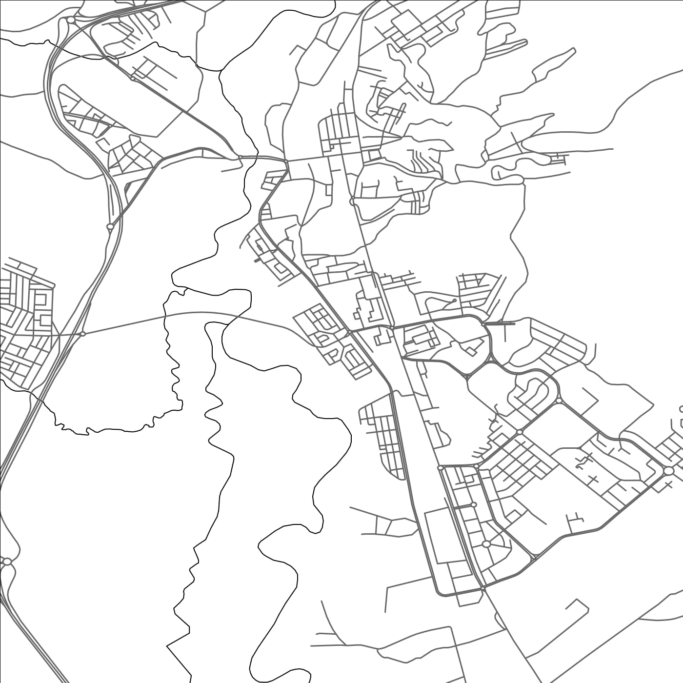 ROAD MAP OF KSAR EL BOUKHARI, ALGERIA BY MAPBAKES