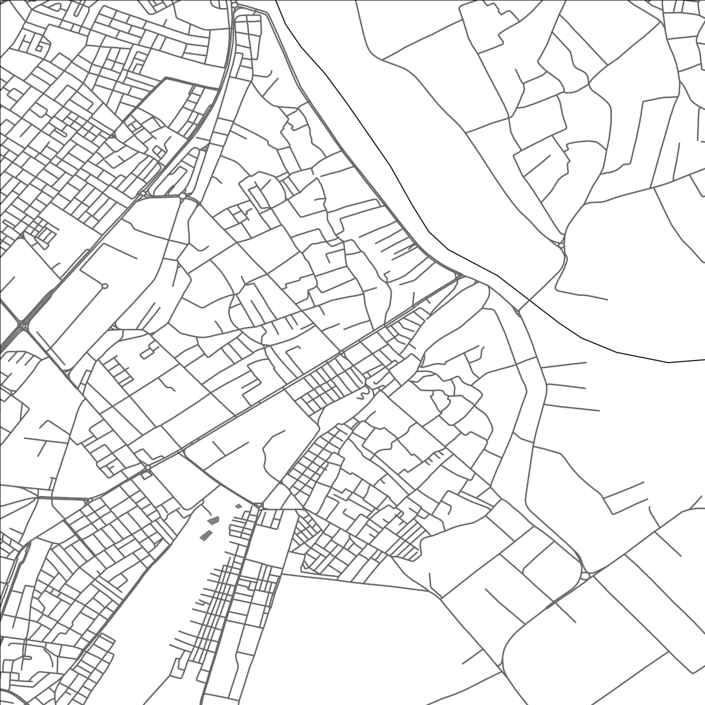 ROAD MAP OF LAGHOUAT, ALGERIA BY MAPBAKES