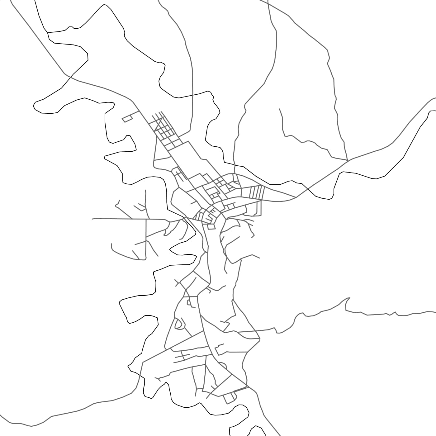 ROAD MAP OF LARDJEM, ALGERIA BY MAPBAKES