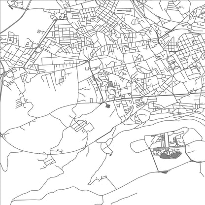 ROAD MAP OF MANSOURAH, ALGERIA BY MAPBAKES
