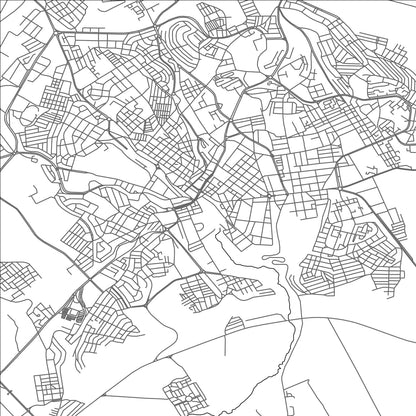 ROAD MAP OF MASCARA, ALGERIA BY MAPBAKES