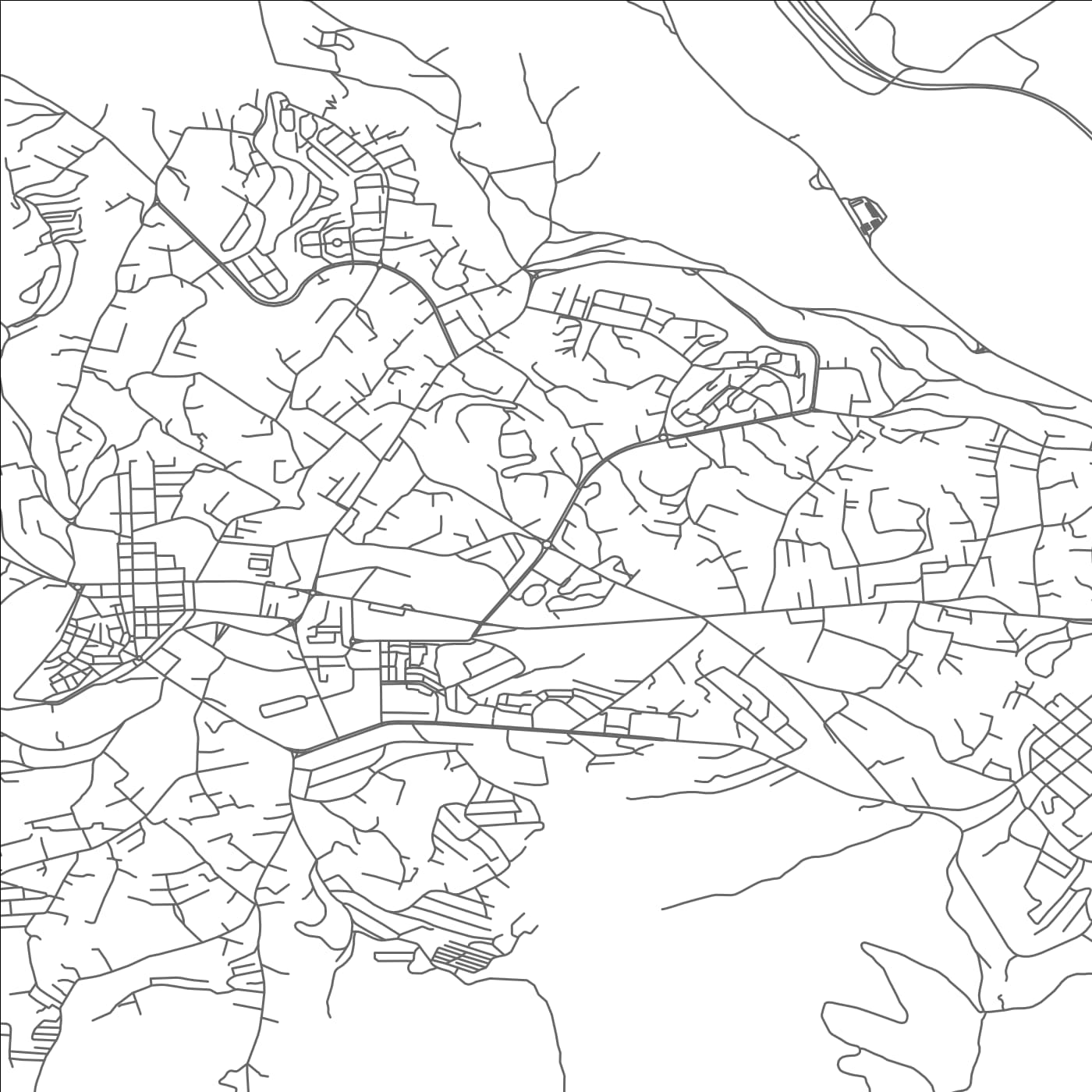 ROAD MAP OF MÉDÉA, ALGERIA BY MAPBAKES