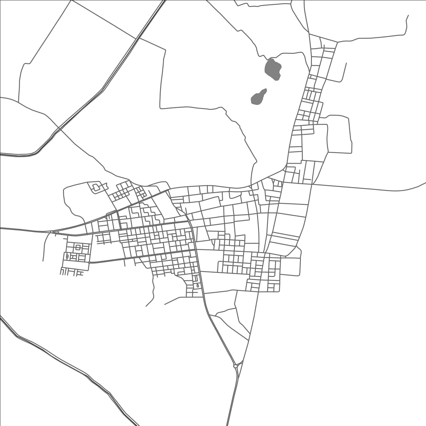 ROAD MAP OF MEGARINE, ALGERIA BY MAPBAKES