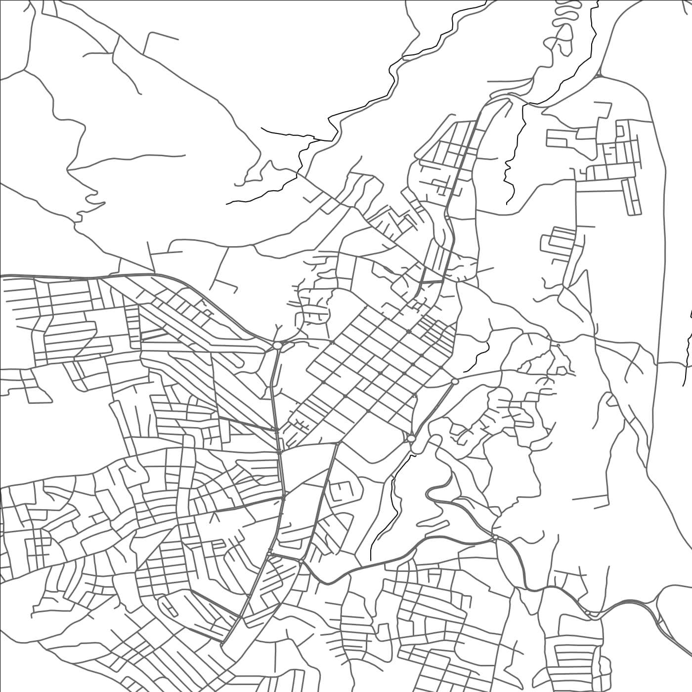 ROAD MAP OF MILA, ALGERIA BY MAPBAKES