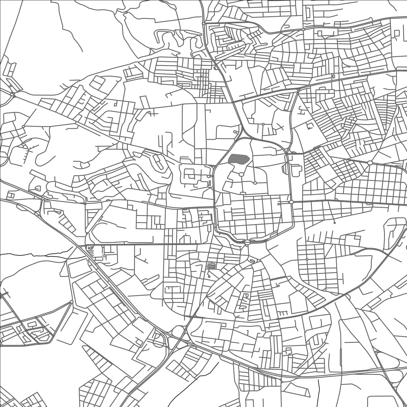 ROAD MAP OF SÉTIF, ALGERIA BY MAPBAKES