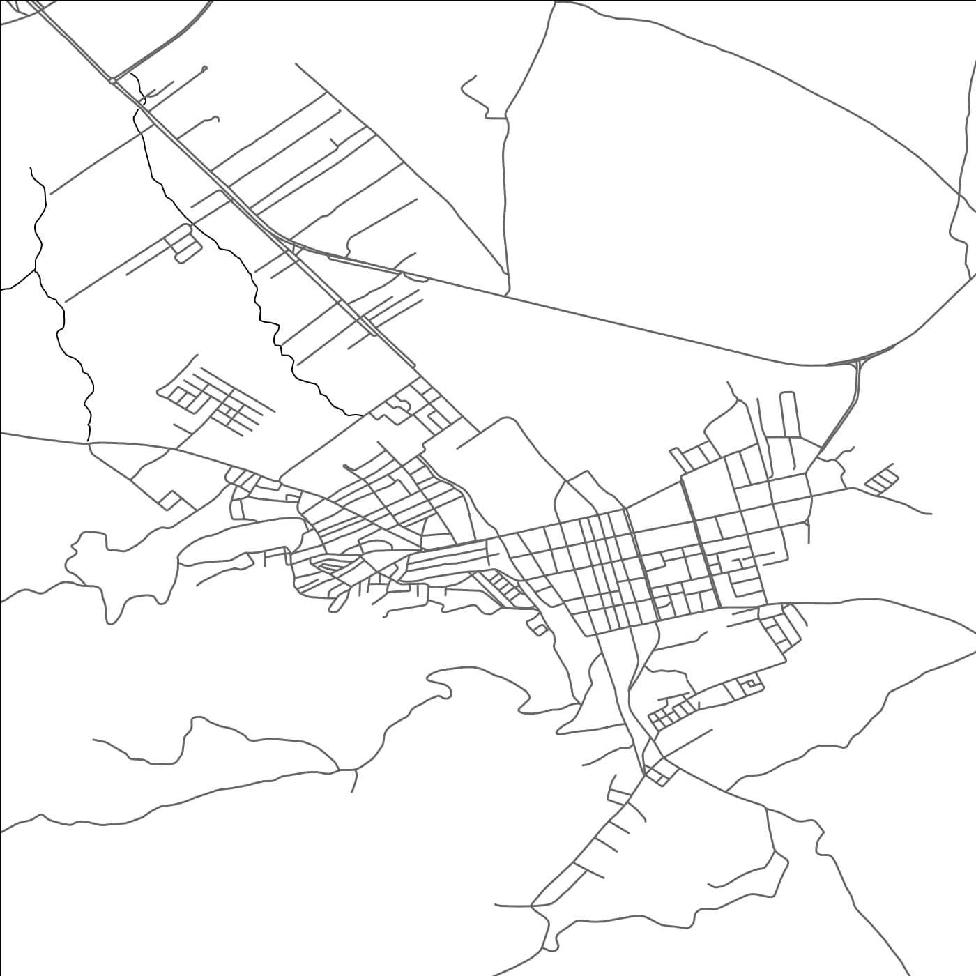 ROAD MAP OF TAZOULT-LAMBESE, ALGERIA BY MAPBAKES