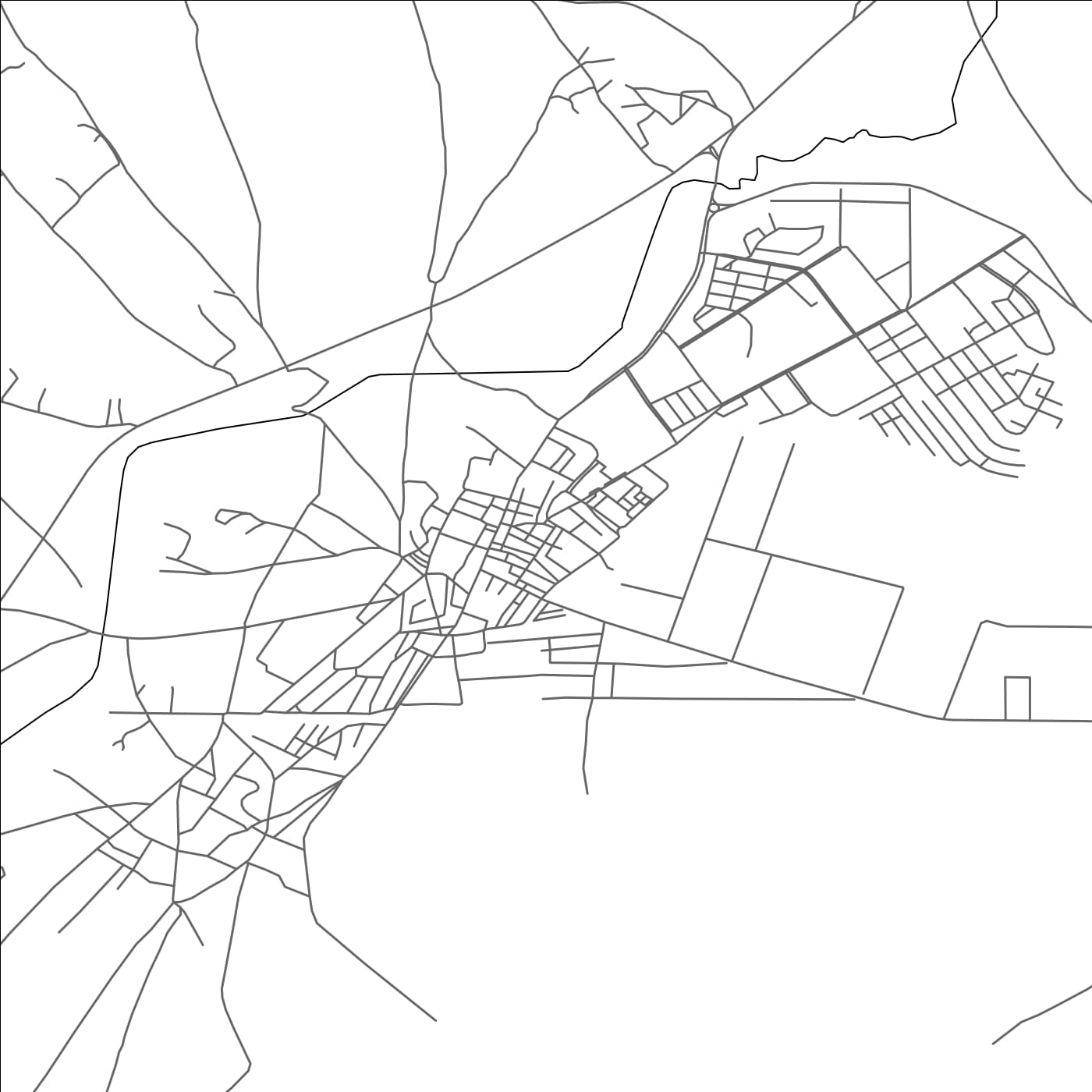 ROAD MAP OF TELERGHMA, ALGERIA BY MAPBAKES