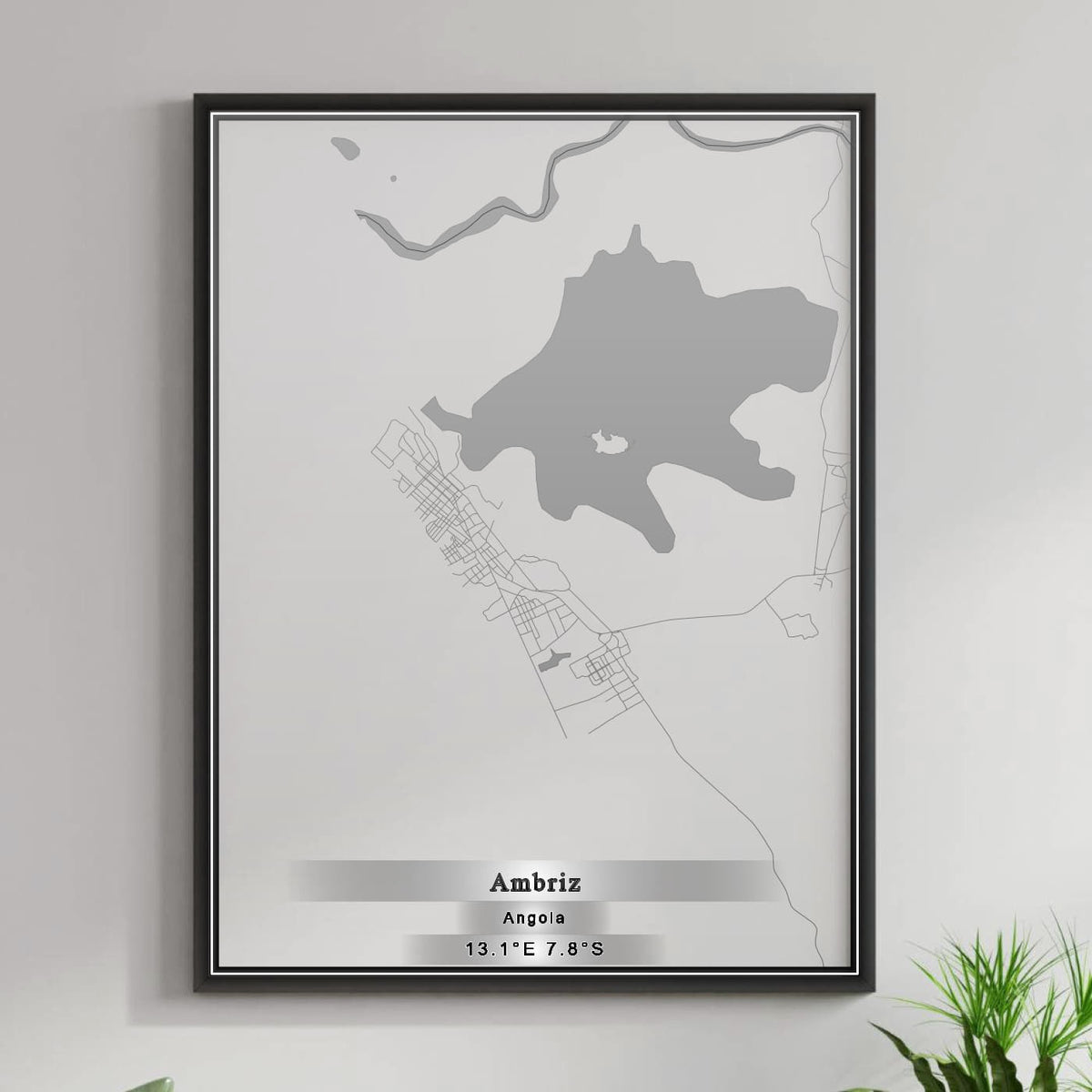 ROAD MAP OF AMBRIZ, ANGOLA BY MAPBAKES