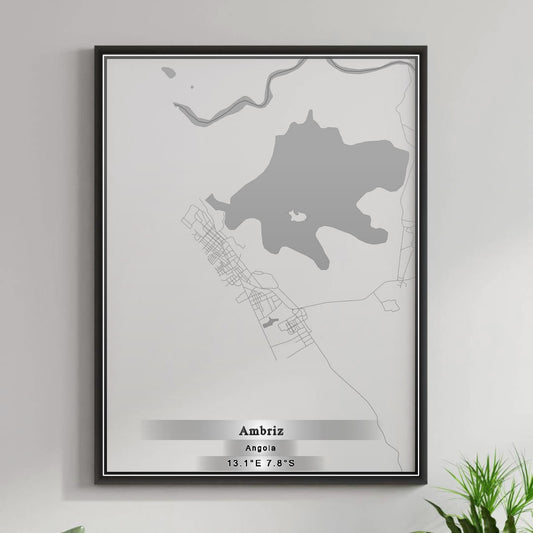 ROAD MAP OF AMBRIZ, ANGOLA BY MAPBAKES