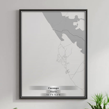 ROAD MAP OF CACONGO, ANGOLA BY MAPBAKES