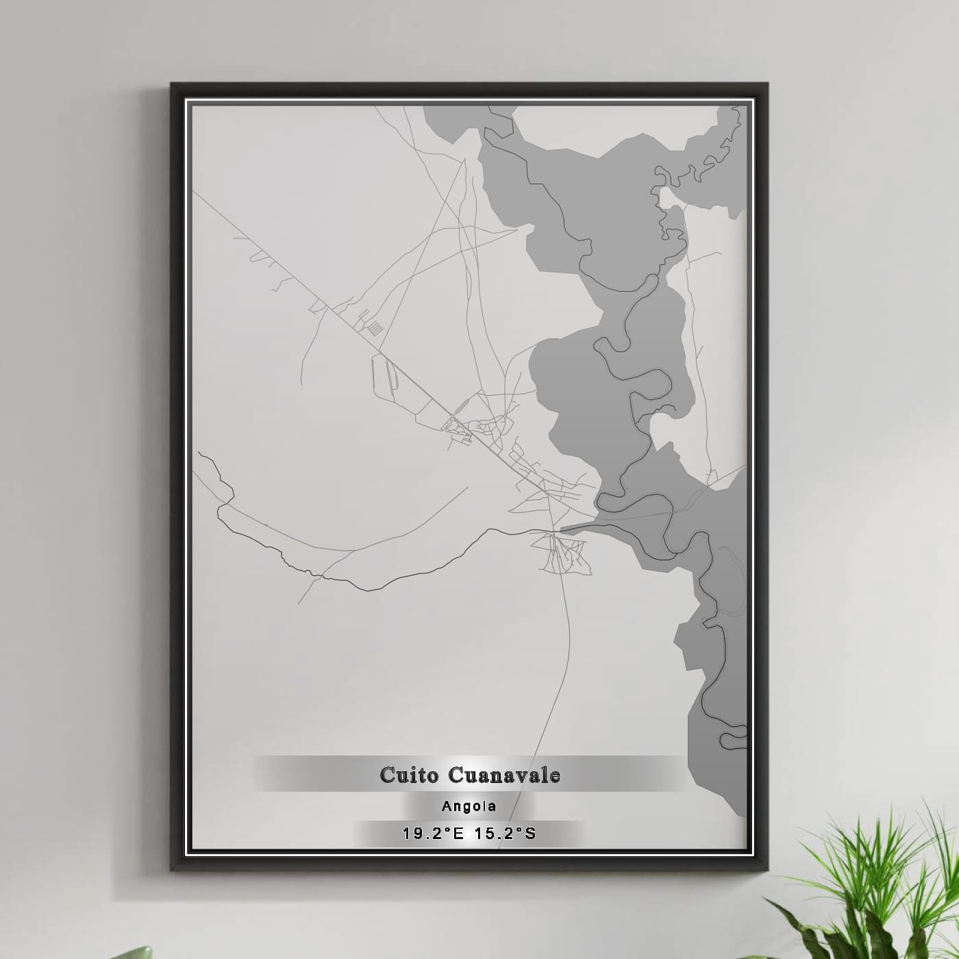 ROAD MAP OF CUITO CUANAVALE, ANGOLA BY MAPBAKES