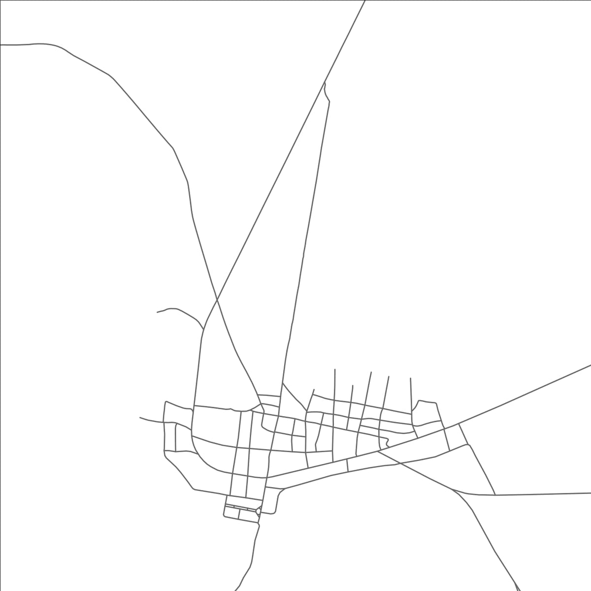 ROAD MAP OF CACOLO, ANGOLA BY MAPBAKES