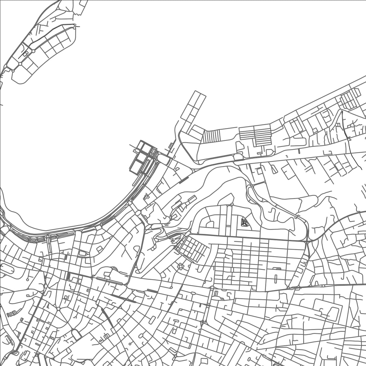 ROAD MAP OF CACUACO, ANGOLA BY MAPBAKES