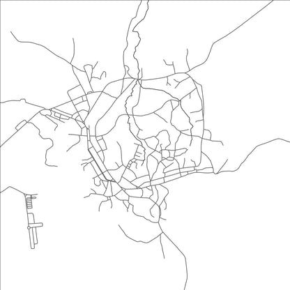 ROAD MAP OF CALULO, ANGOLA BY MAPBAKES