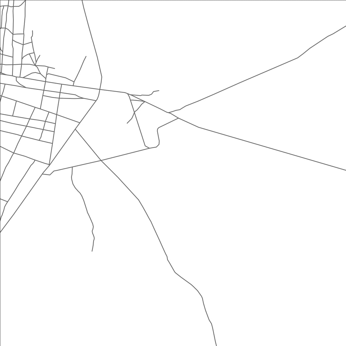 ROAD MAP OF CAZOMBO, ANGOLA BY MAPBAKES