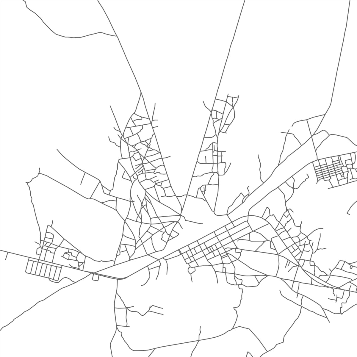 ROAD MAP OF CHINGUAR, ANGOLA BY MAPBAKES
