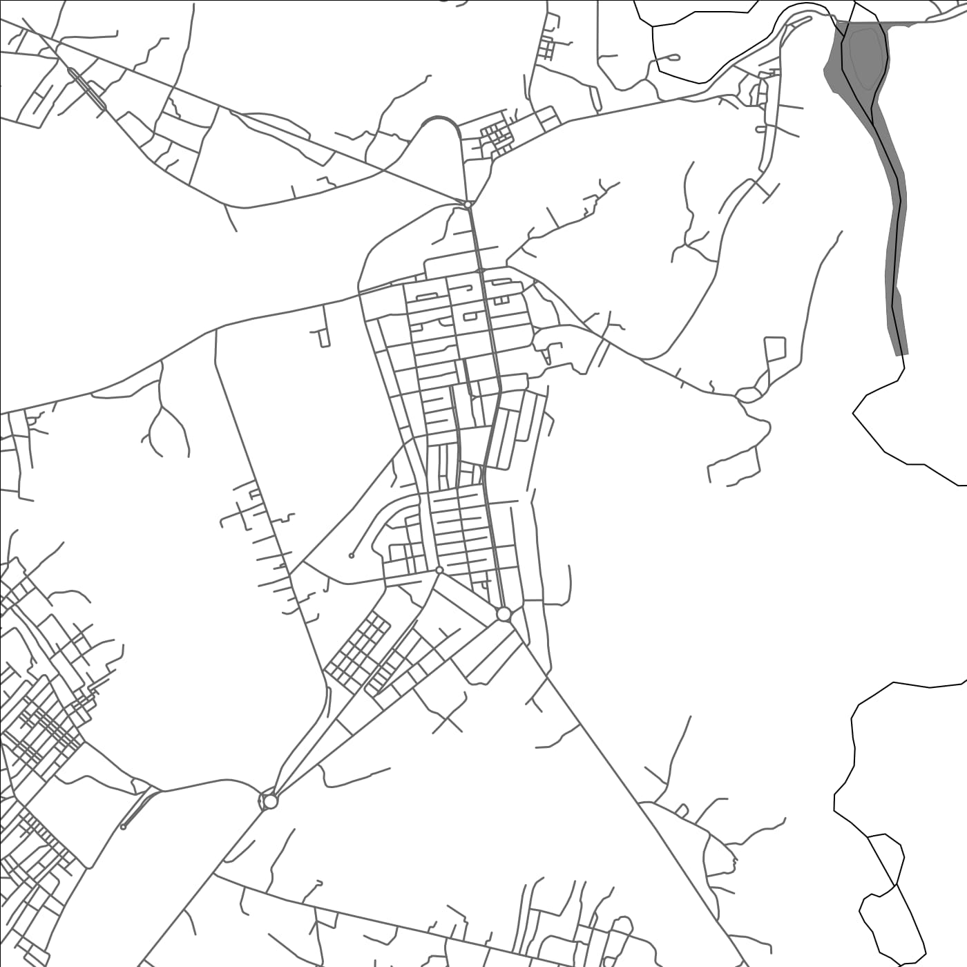 ROAD MAP OF DUNDO, ANGOLA BY MAPBAKES