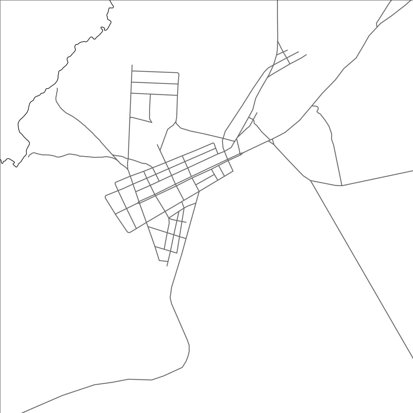 ROAD MAP OF LUACANO, ANGOLA BY MAPBAKES