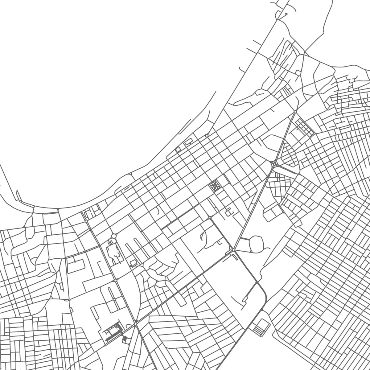 ROAD MAP OF MOCAMEDES, ANGOLA BY MAPBAKES