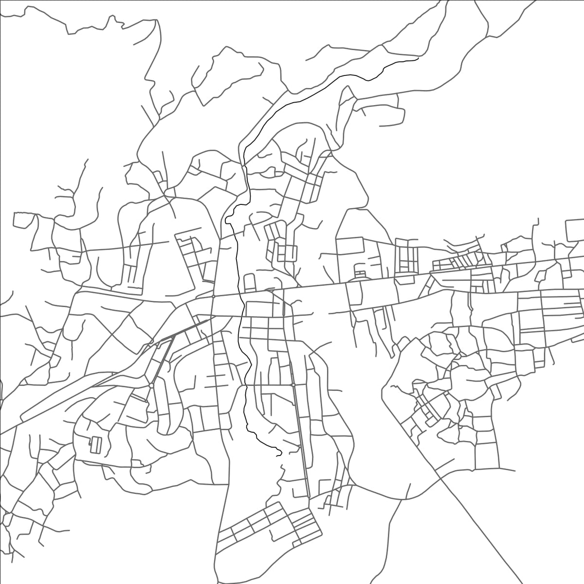 ROAD MAP OF NDALATANDO, ANGOLA BY MAPBAKES