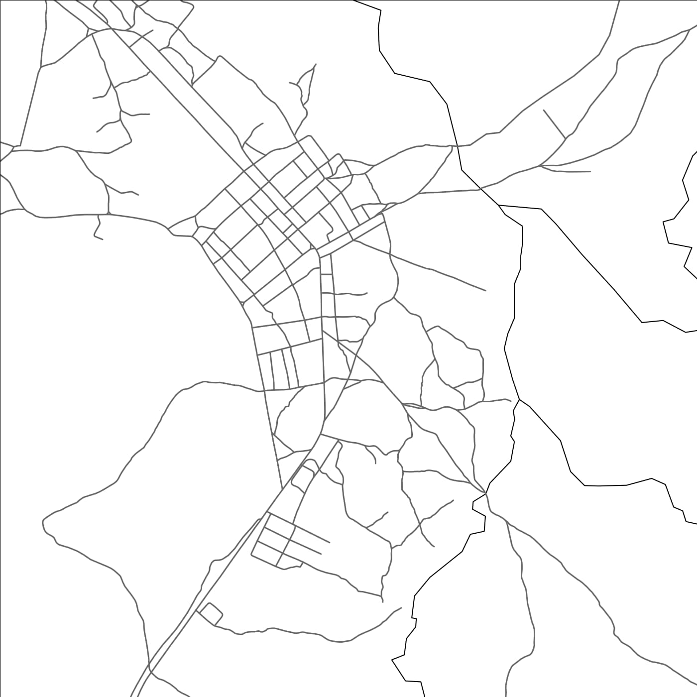 ROAD MAP OF QUILENGUES, ANGOLA BY MAPBAKES
