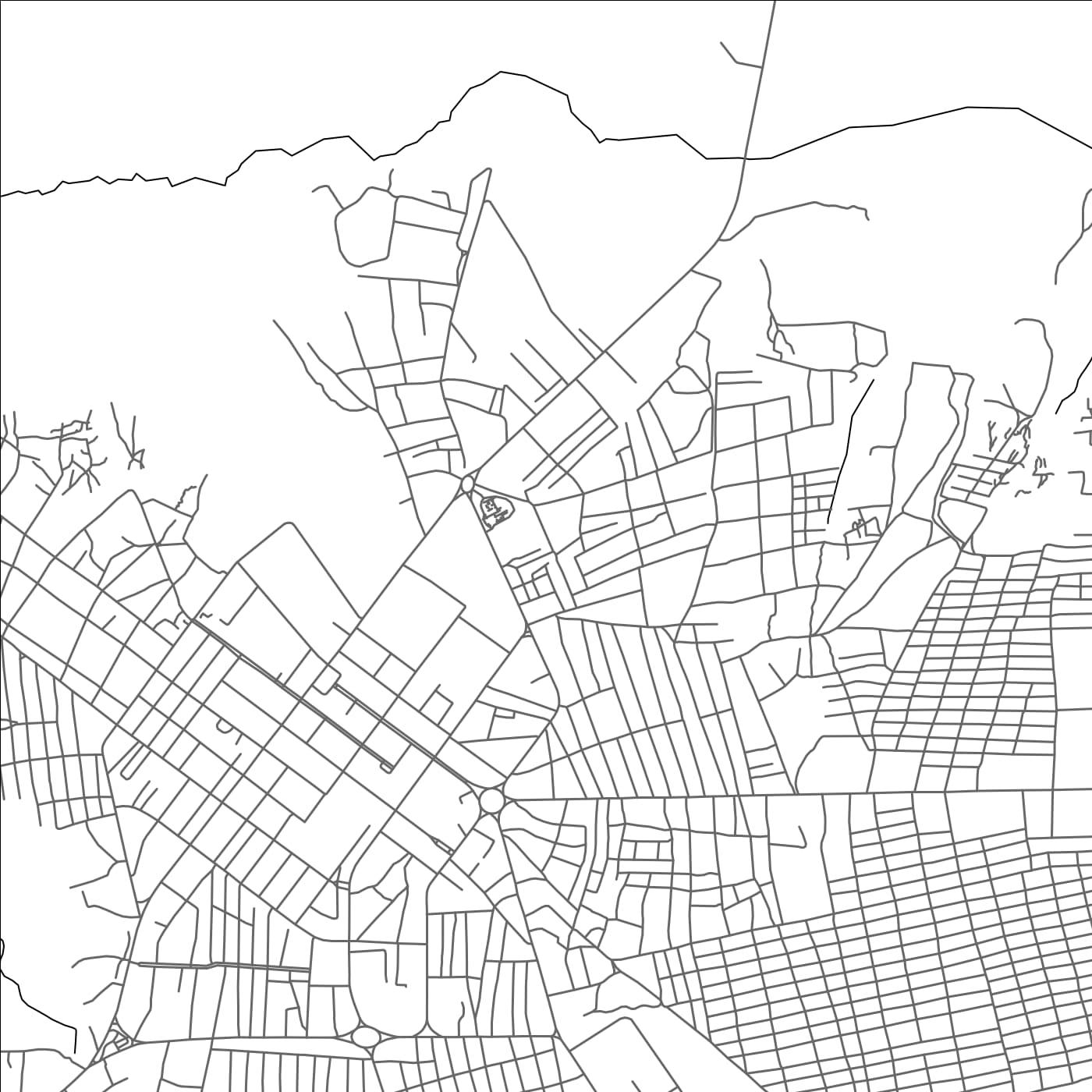 ROAD MAP OF SAURIMO, ANGOLA BY MAPBAKES