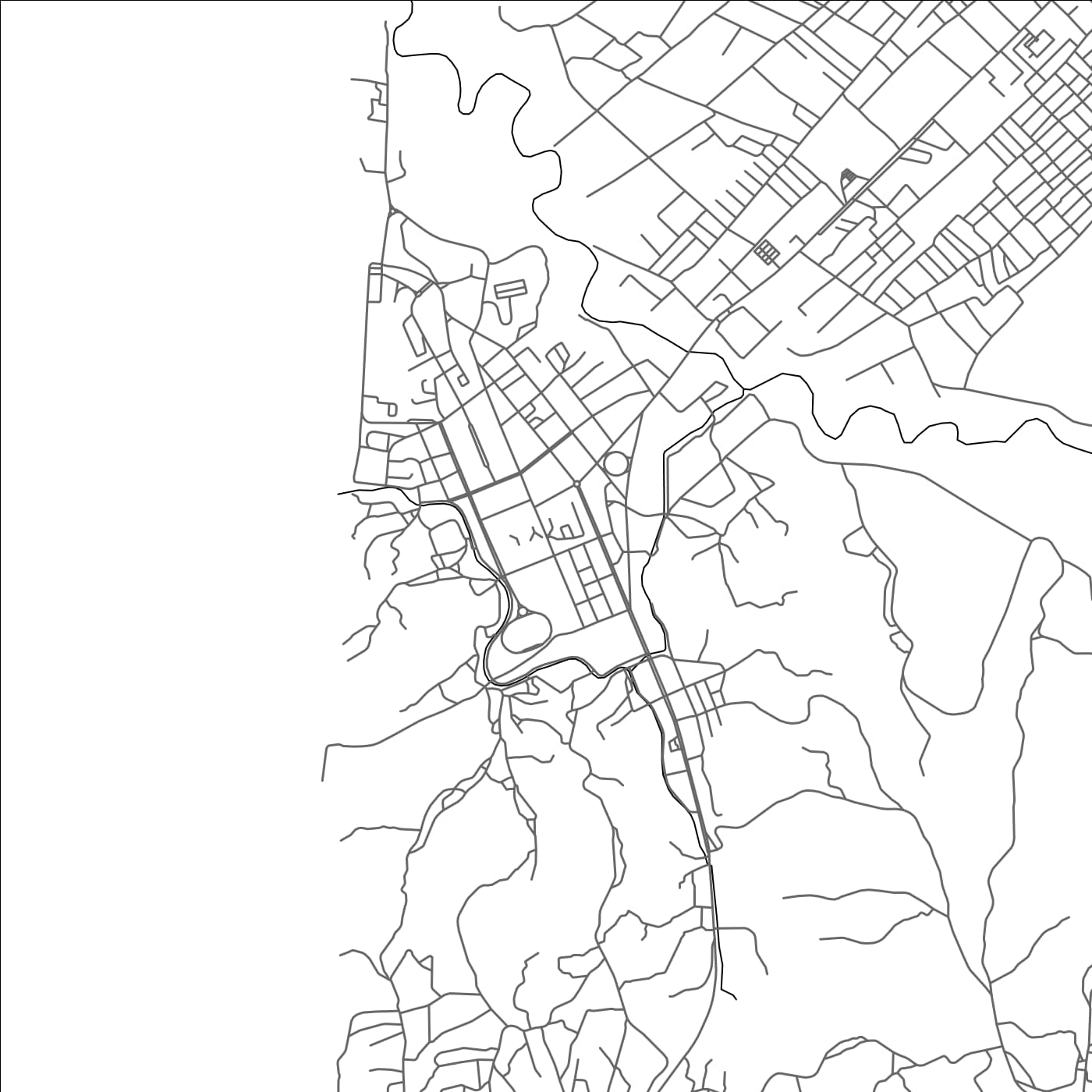 ROAD MAP OF SUMBE, ANGOLA BY MAPBAKES