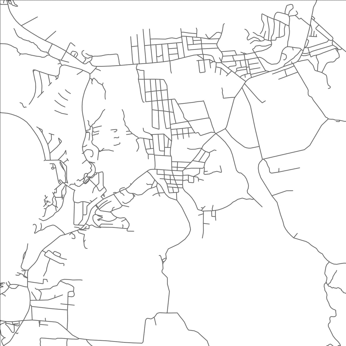 ROAD MAP OF BOLANS, ANTIGUA AND BARBUDA BY MAPBAKES