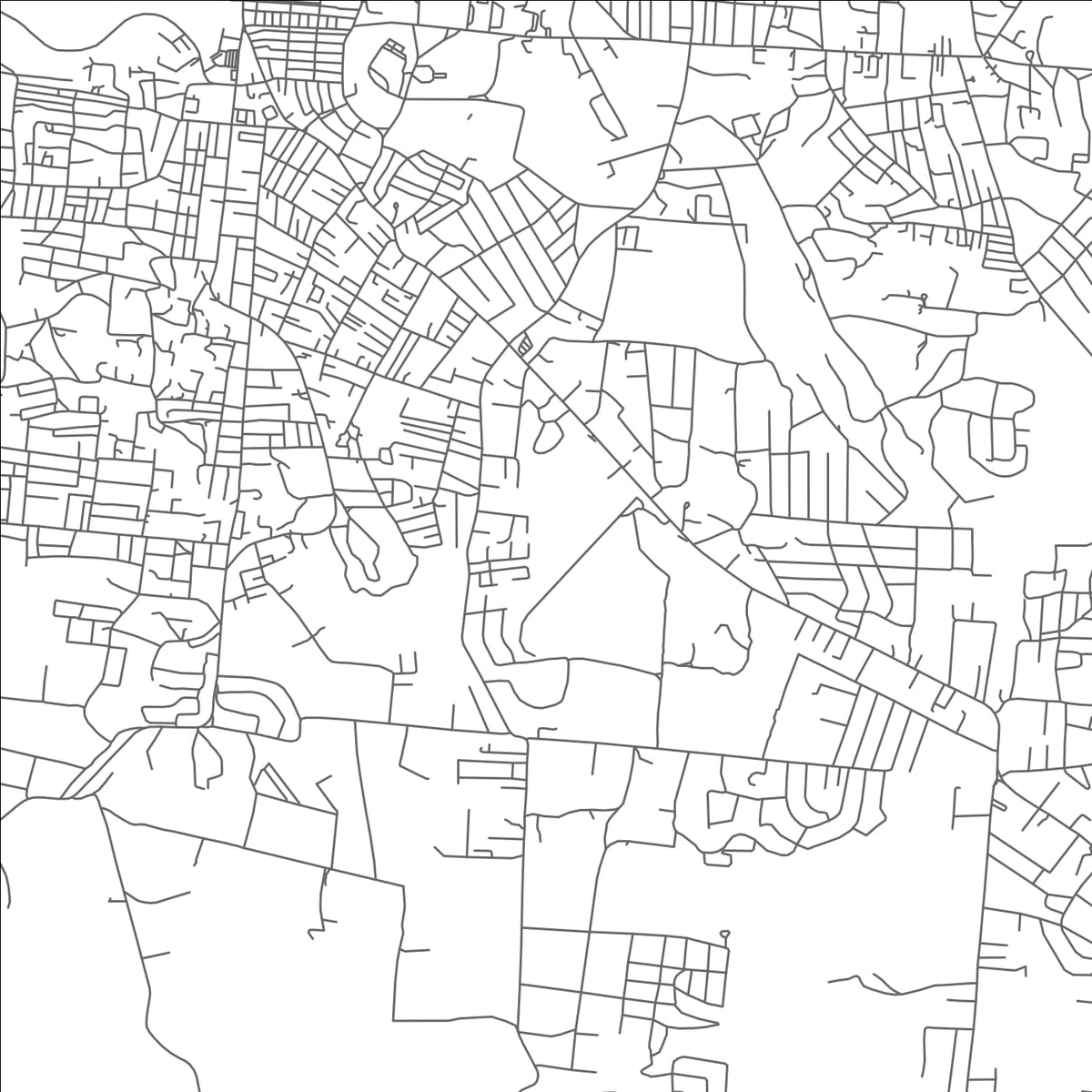 ROAD MAP OF BRANNS HAMLET, ANTIGUA AND BARBUDA BY MAPBAKES