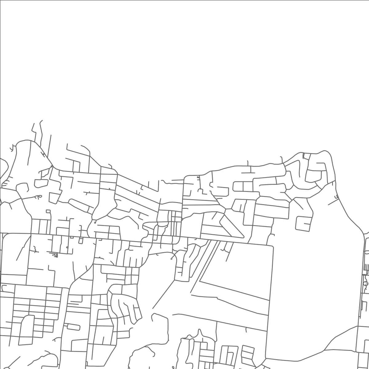 ROAD MAP OF CEDAR GROVE, ANTIGUA AND BARBUDA BY MAPBAKES