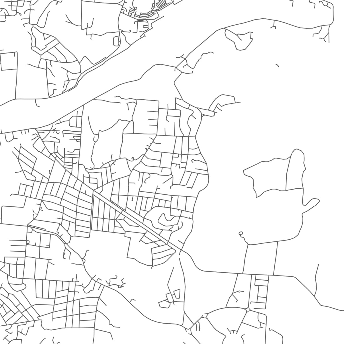 ROAD MAP OF FITCHES CREEK, ANTIGUA AND BARBUDA BY MAPBAKES