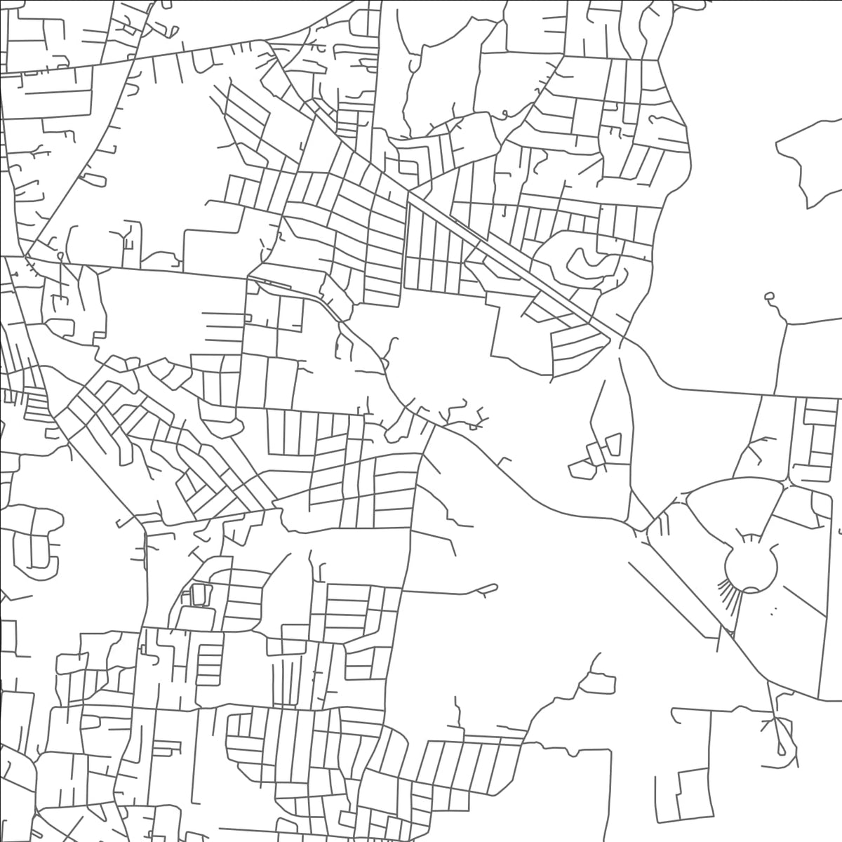 ROAD MAP OF GUNTHORPES, ANTIGUA AND BARBUDA BY MAPBAKES