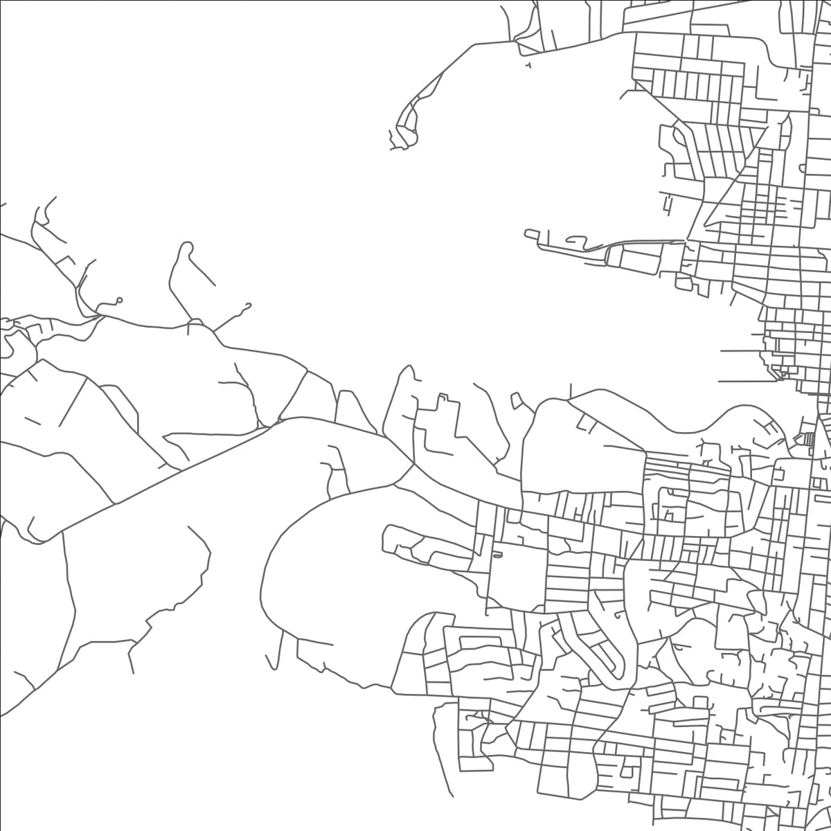 ROAD MAP OF SIDE HILL, ANTIGUA AND BARBUDA BY MAPBAKES