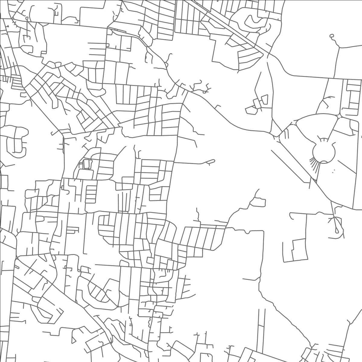 ROAD MAP OF THE GROVE, ANTIGUA AND BARBUDA BY MAPBAKES