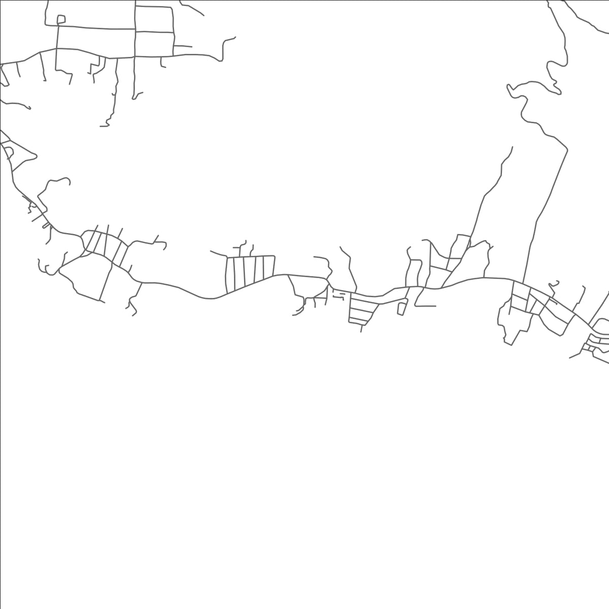 ROAD MAP OF URLINGS, ANTIGUA AND BARBUDA BY MAPBAKES