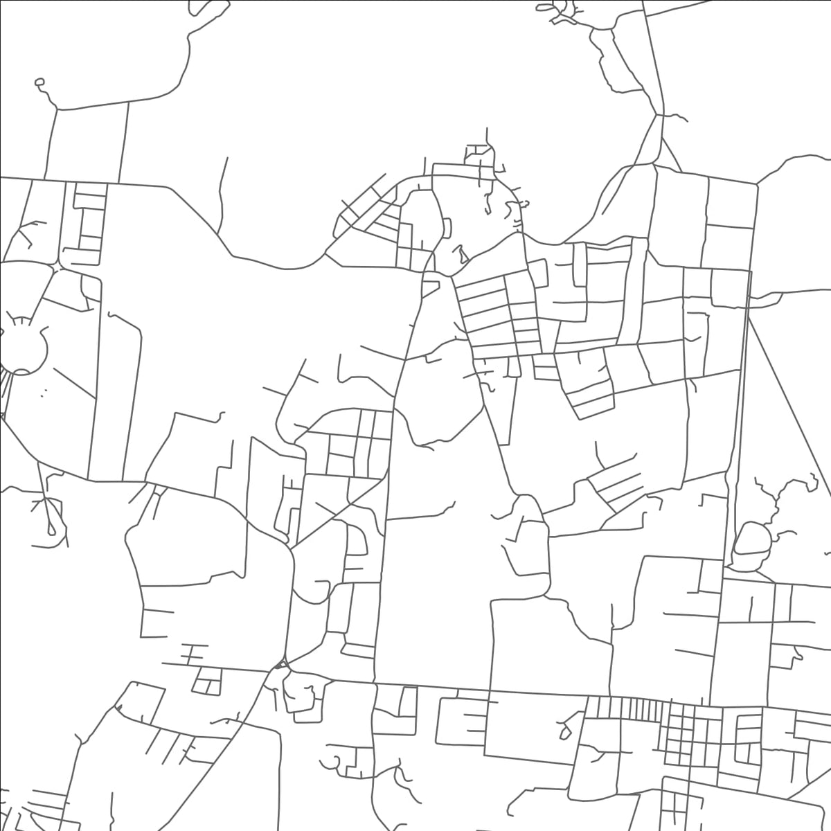 ROAD MAP OF VERNONS, ANTIGUA AND BARBUDA BY MAPBAKES