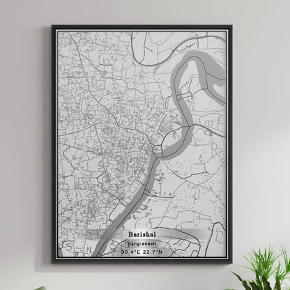 ROAD MAP OF BARISHAL, BANGLADESH BY MAPBAKES